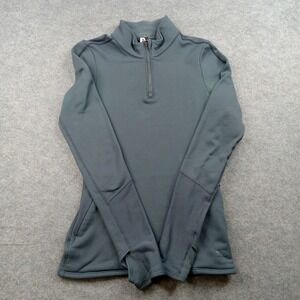 Under Armour Pullover Womens‎ XS Gray Quarter Zip Mock Neck Fleece Lined Top